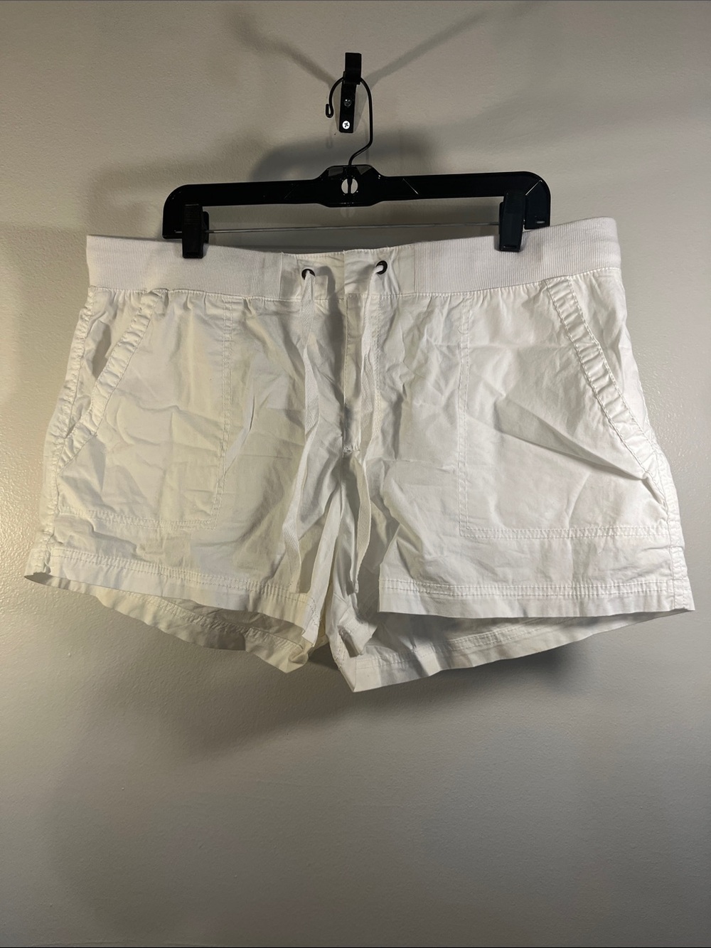a.n.a White Casual Drawstring Athletic Shorts